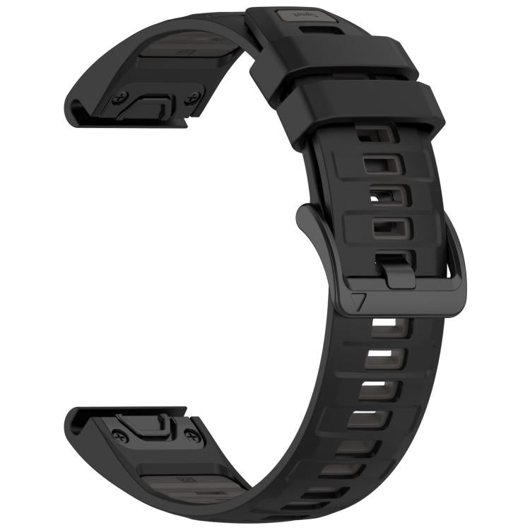 For Garmin 22mm xDfind Dual Color Quick Release Steel Buckle Silicone Watch Band