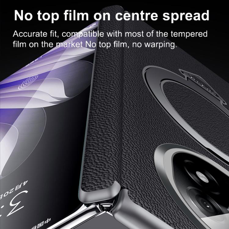 For OPPO Find N5 SULADA Top Grain Leather MagSafe Magnetic Holder Phone Case