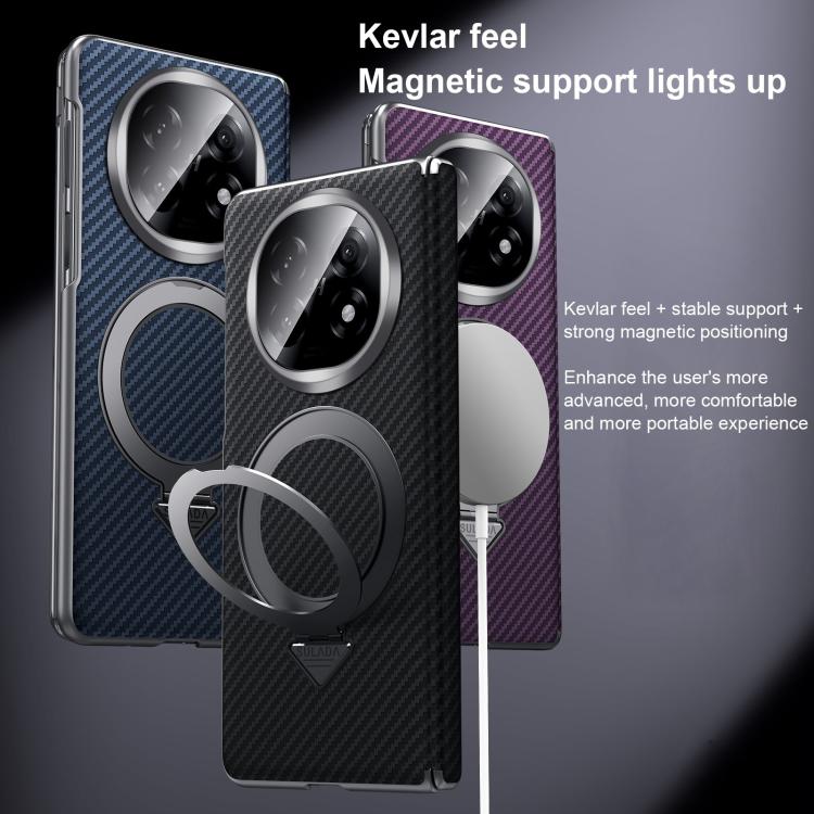 For OPPO Find N5 SULADA Kevlar Texture MagSafe Magnetic Holder Phone Case