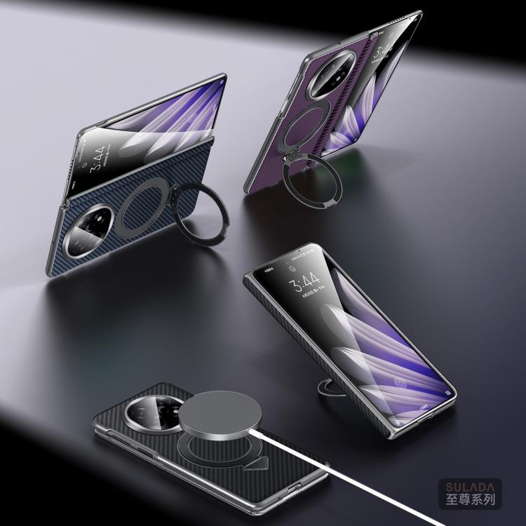 For OPPO Find N5 SULADA Kevlar Texture MagSafe Magnetic Holder Phone Case