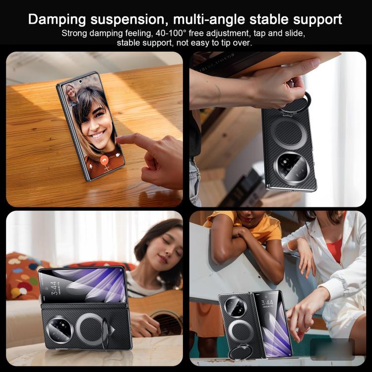 For OPPO Find N5 SULADA Kevlar Texture MagSafe Magnetic Holder Phone Case