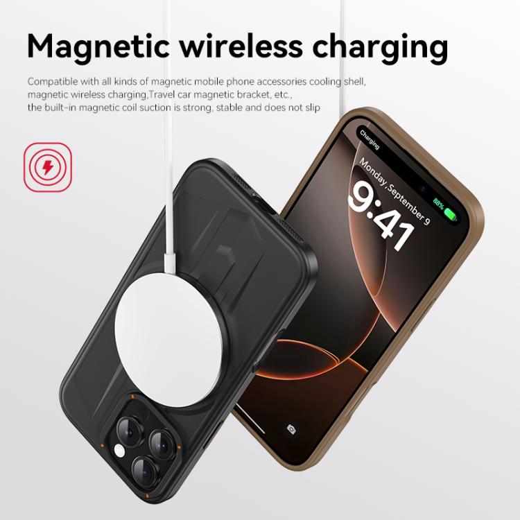 For iPhone 15 Pro Armor MagSafe Magnetic TPU Hybrid PC Phone Case