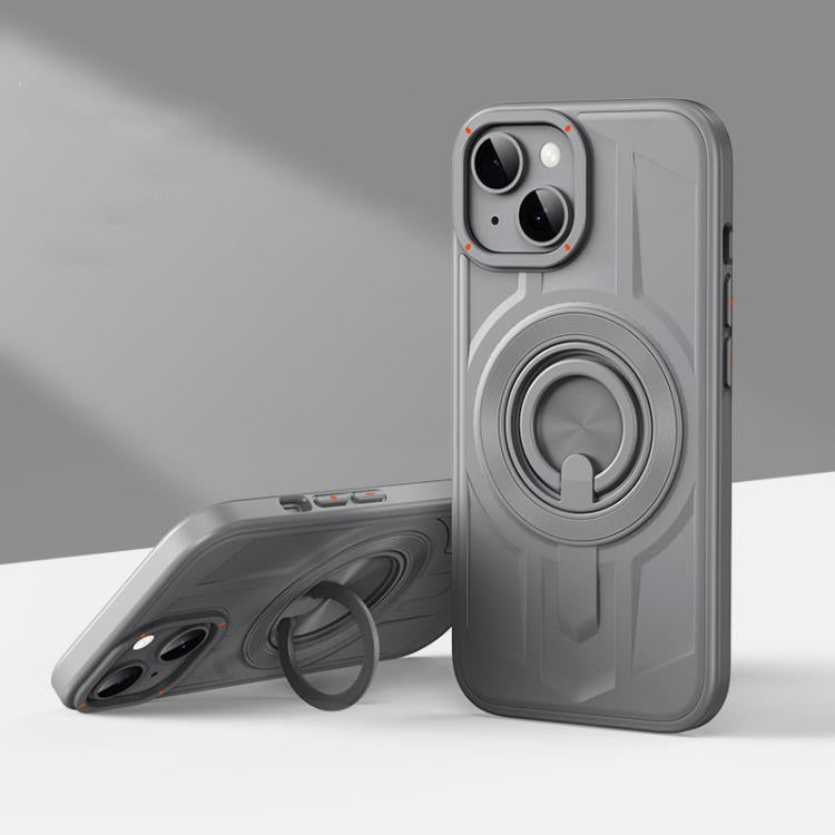 For iPhone 14  Armor MagSafe TPU Hybrid PC Phone Case with Ring Holder
