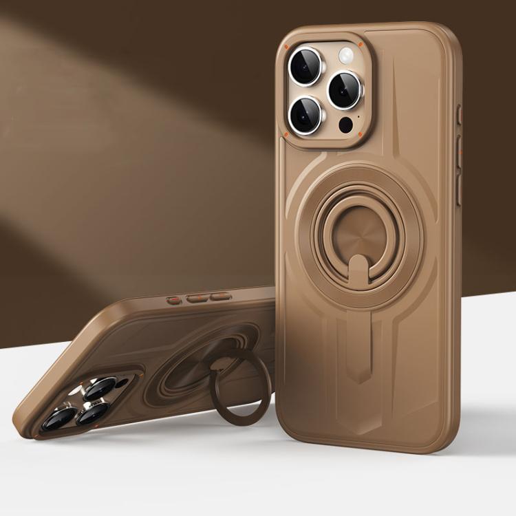For iPhone 13 Pro Armor MagSafe TPU Hybrid PC Phone Case with Ring Holder