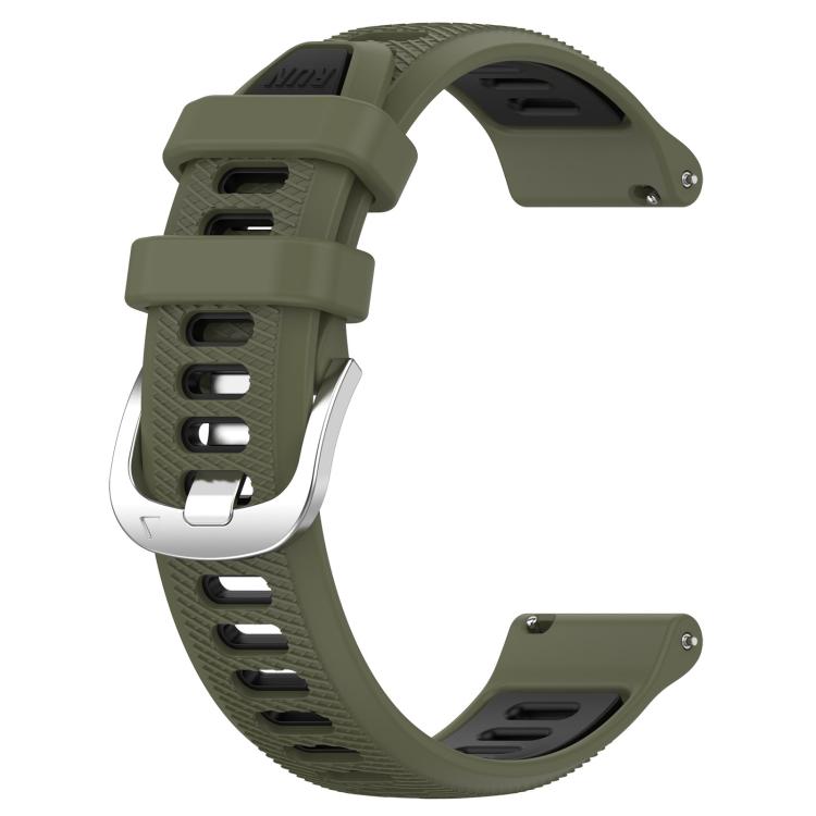 For Garmin 22mm xDfind Sports Two-Color Steel Buckle Silicone Watch Band