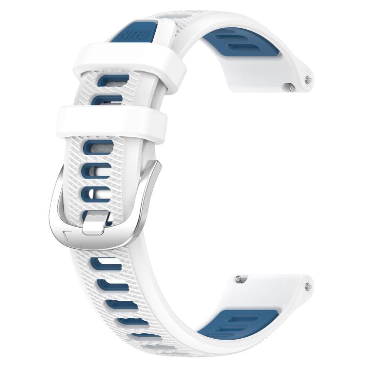 For Garmin 20mm xDfind Sports Two-Color Steel Buckle Silicone Watch Band