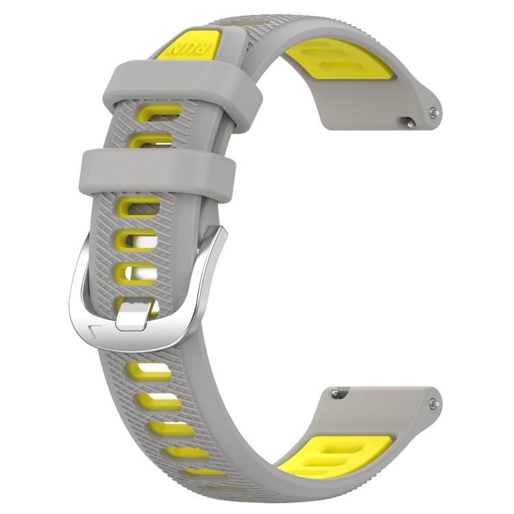 For Garmin 20mm xDfind Sports Two-Color Steel Buckle Silicone Watch Band