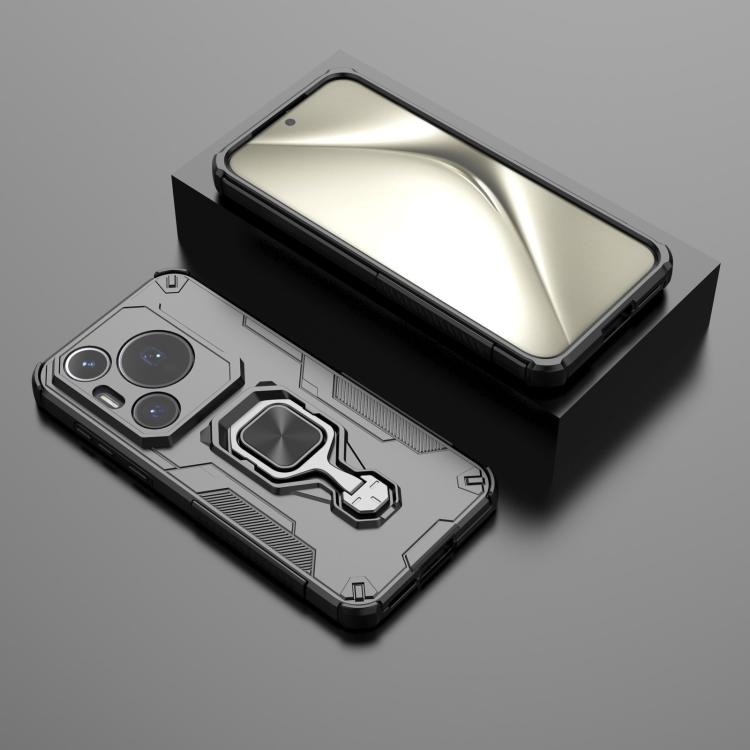 For Huawei Pura 70 Pro Metal Kickstand TPU Hybrid PC Phone Case