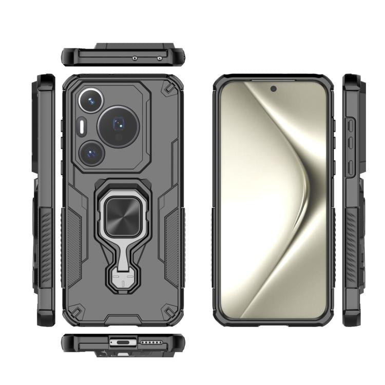 For Huawei Pura 70 Pro Metal Kickstand TPU Hybrid PC Phone Case