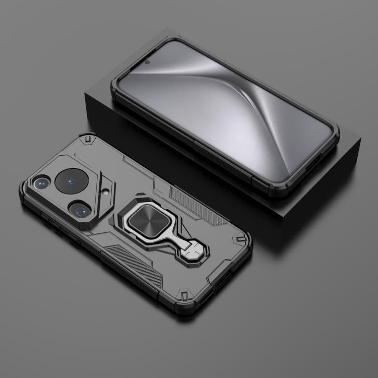 For Huawei Pura 70 Ultra Metal Kickstand TPU Hybrid PC Phone Case