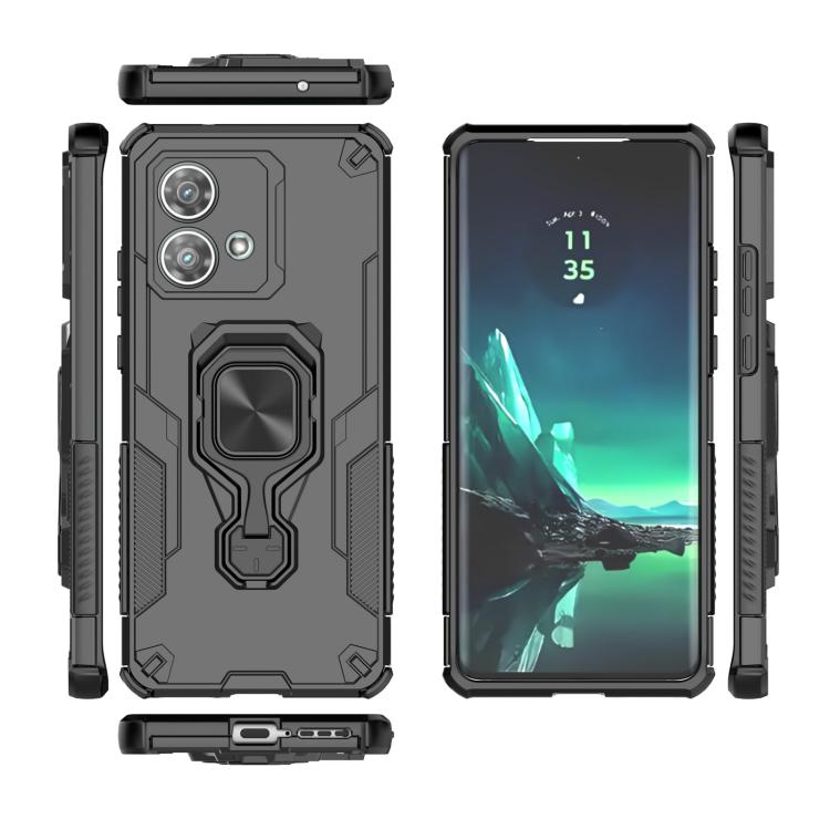 For Motorola Edge 40 Neo Metal Kickstand TPU Hybrid PC Phone Case