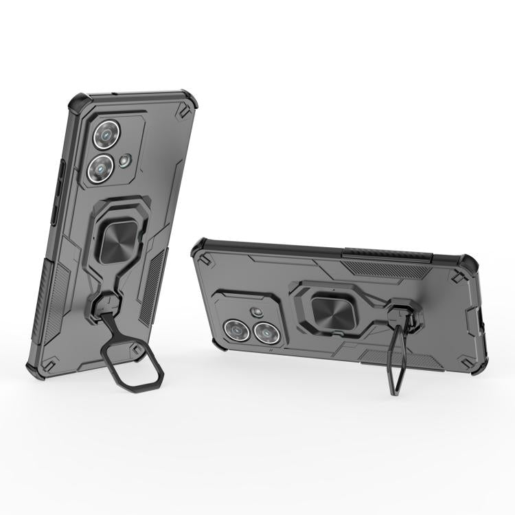 For Motorola Edge 40 Neo Metal Kickstand TPU Hybrid PC Phone Case