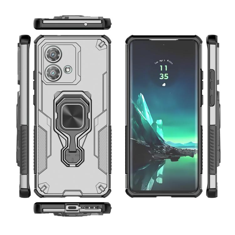 For Motorola Edge 40 Neo Metal Kickstand TPU Hybrid PC Phone Case