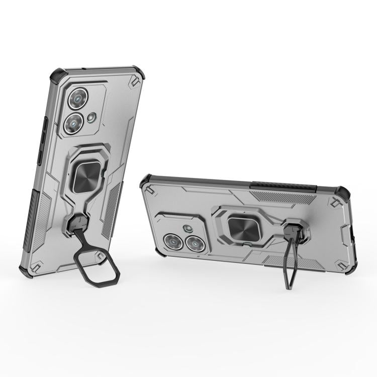 For Motorola Edge 40 Neo Metal Kickstand TPU Hybrid PC Phone Case