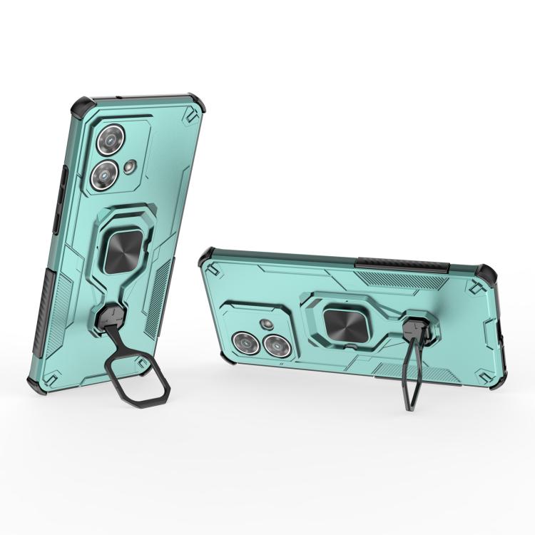 For Motorola Edge 40 Neo Metal Kickstand TPU Hybrid PC Phone Case
