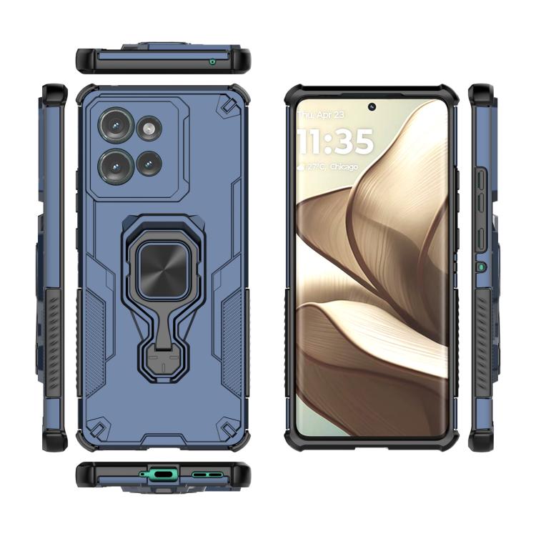 For Motorola Edge 50 Metal Kickstand TPU Hybrid PC Phone Case
