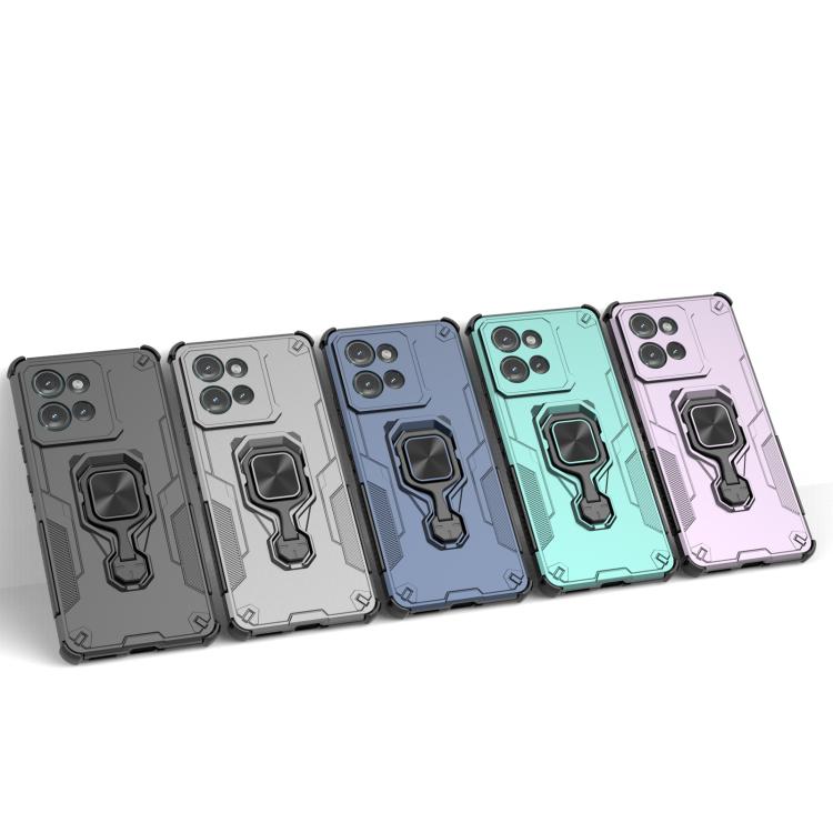 For Motorola Edge 50 Metal Kickstand TPU Hybrid PC Phone Case