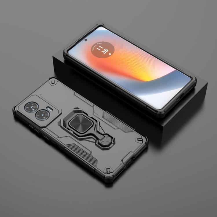 For Motorola Edge 50 Fusion Metal Kickstand TPU Hybrid PC Phone Case