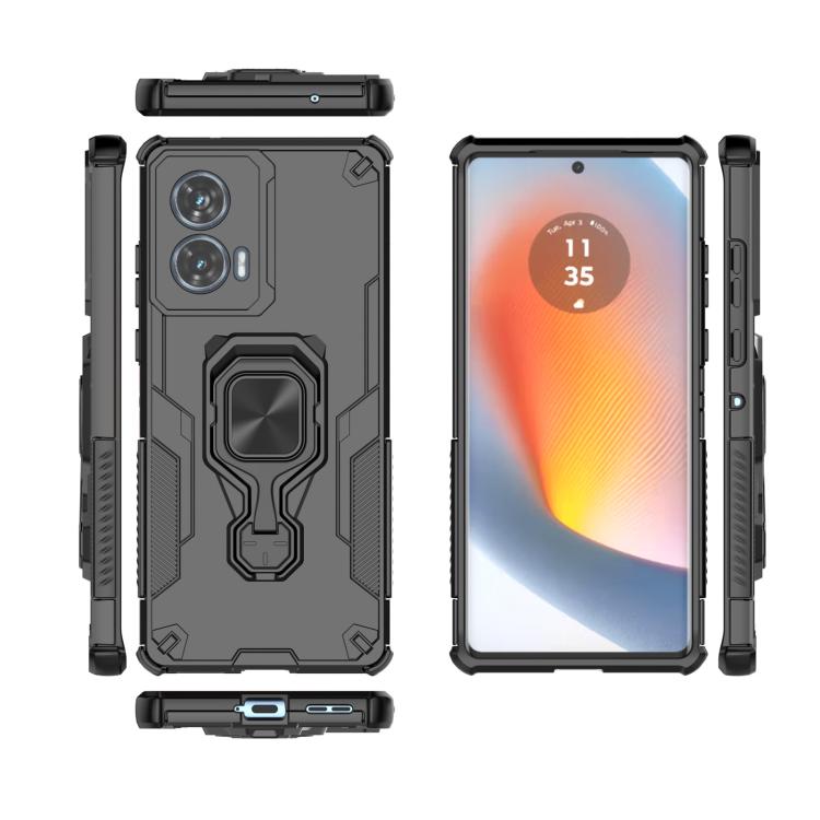 For Motorola Edge 50 Fusion Metal Kickstand TPU Hybrid PC Phone Case