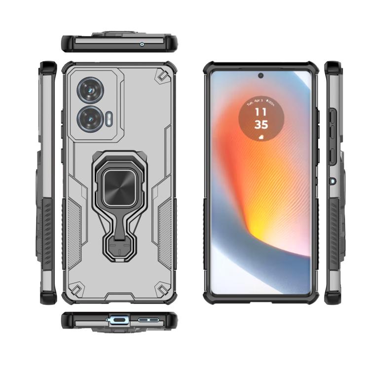 For Motorola Edge 50 Fusion Metal Kickstand TPU Hybrid PC Phone Case