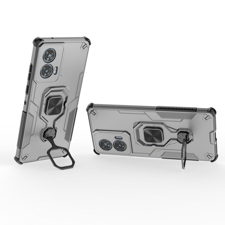 For Motorola Edge 50 Fusion Metal Kickstand TPU Hybrid PC Phone Case
