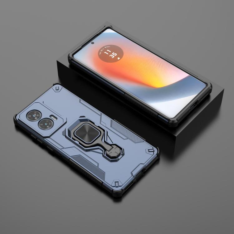 For Motorola Edge 50 Fusion Metal Kickstand TPU Hybrid PC Phone Case