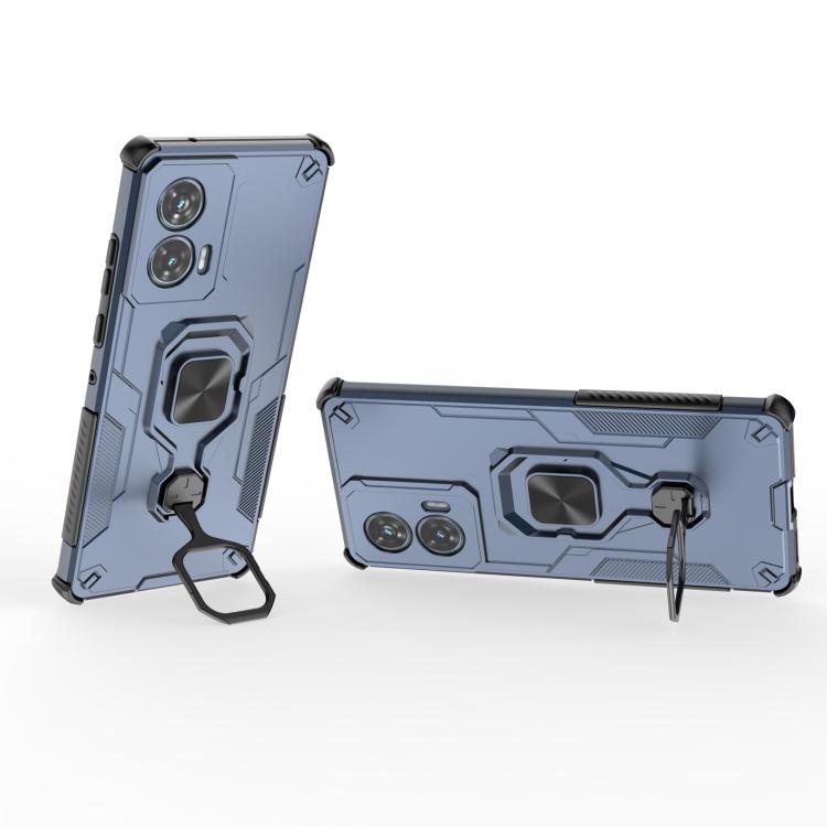 For Motorola Edge 50 Fusion Metal Kickstand TPU Hybrid PC Phone Case