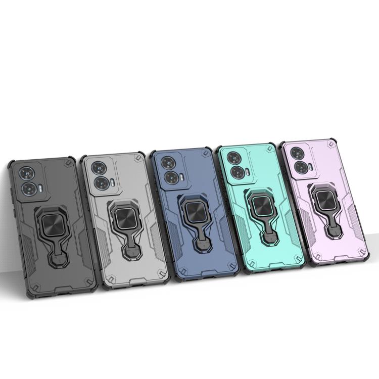 For Motorola Edge 50 Fusion Metal Kickstand TPU Hybrid PC Phone Case