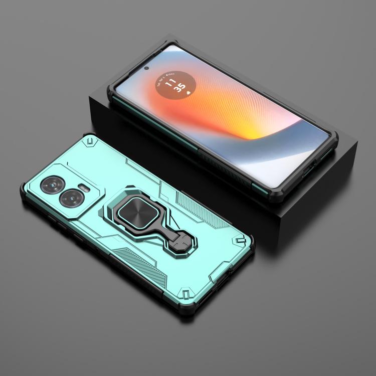 For Motorola Edge 50 Fusion Metal Kickstand TPU Hybrid PC Phone Case