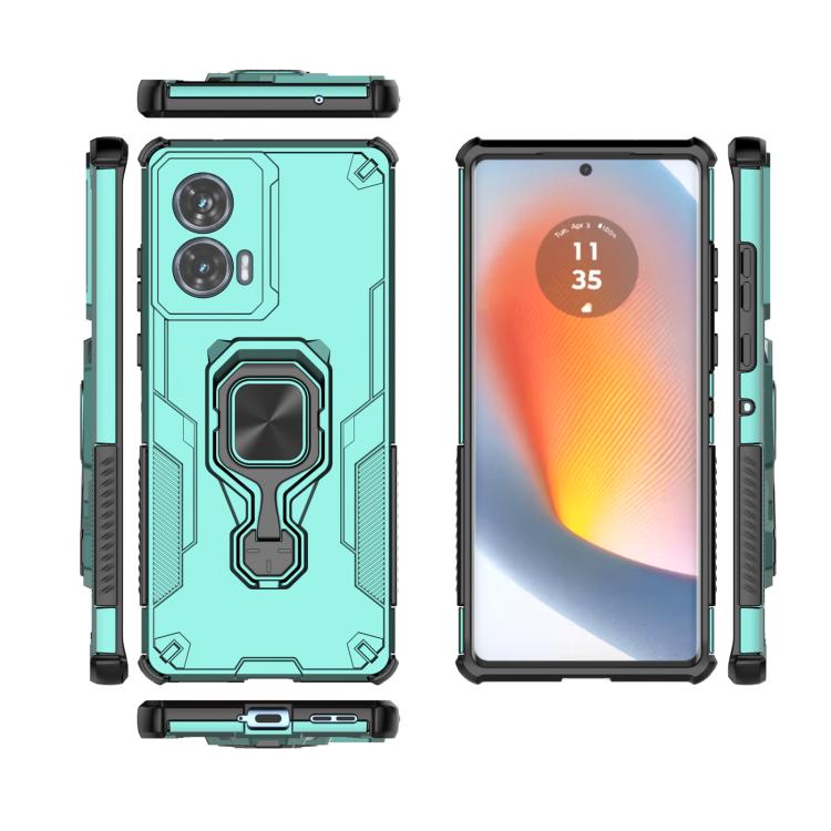 For Motorola Edge 50 Fusion Metal Kickstand TPU Hybrid PC Phone Case