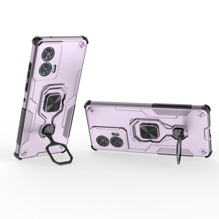 For Motorola Edge 50 Fusion Metal Kickstand TPU Hybrid PC Phone Case