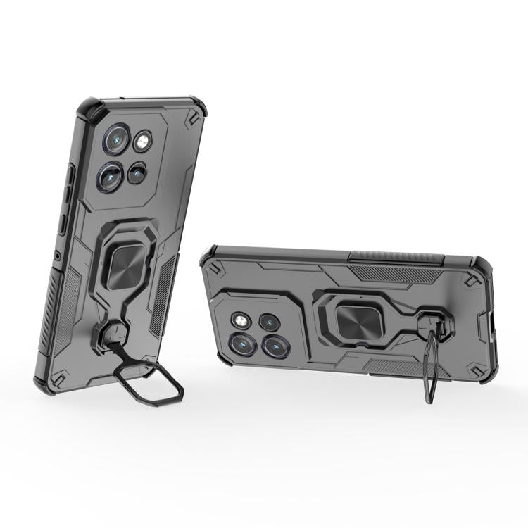 For Motorola Edge 50 Neo Metal Kickstand TPU Hybrid PC Phone Case