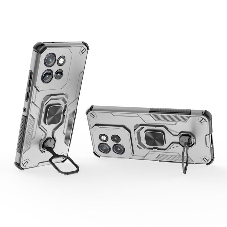 For Motorola Edge 50 Neo Metal Kickstand TPU Hybrid PC Phone Case
