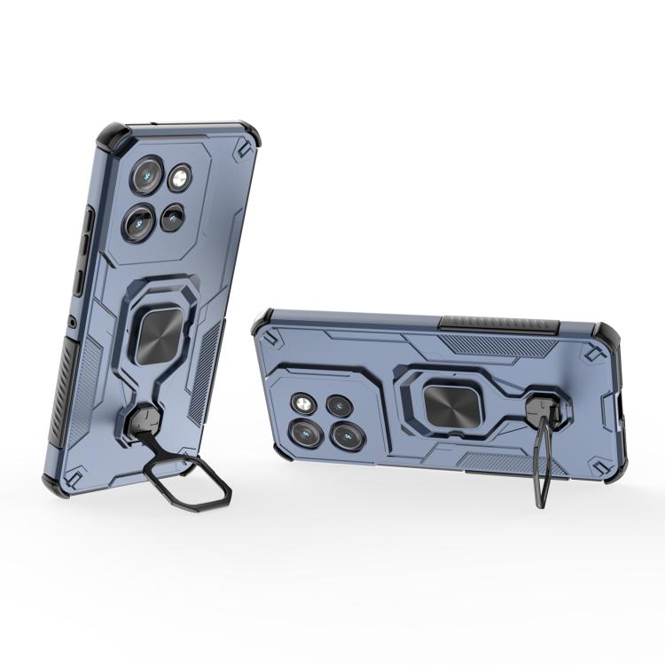 For Motorola Edge 50 Neo Metal Kickstand TPU Hybrid PC Phone Case