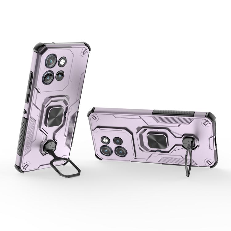 For Motorola Edge 50 Neo Metal Kickstand TPU Hybrid PC Phone Case