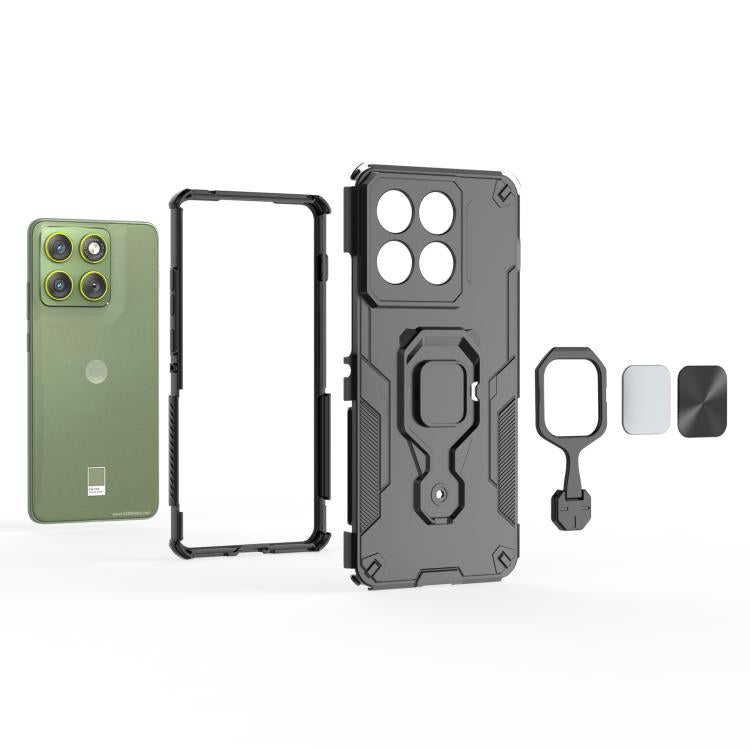 For Motorola Edge 70 5G Metal Kickstand TPU Hybrid PC Phone Case