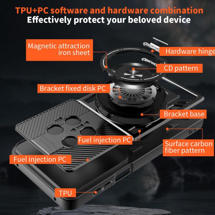 For Huawei Mate 70 Pro Armor Rotating Holder MagSafe Phone Case