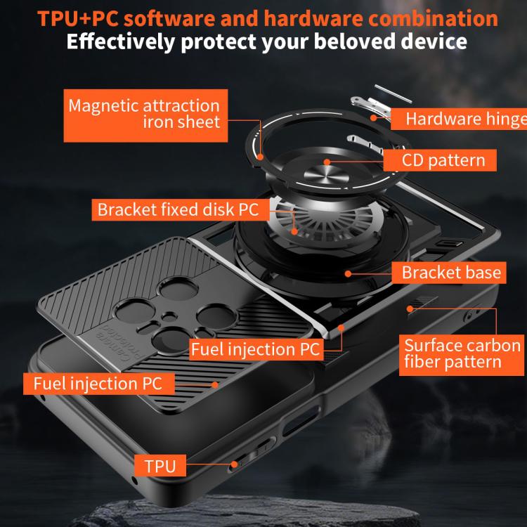 For Huawei Mate 70 Armor Rotating Holder MagSafe Phone Case