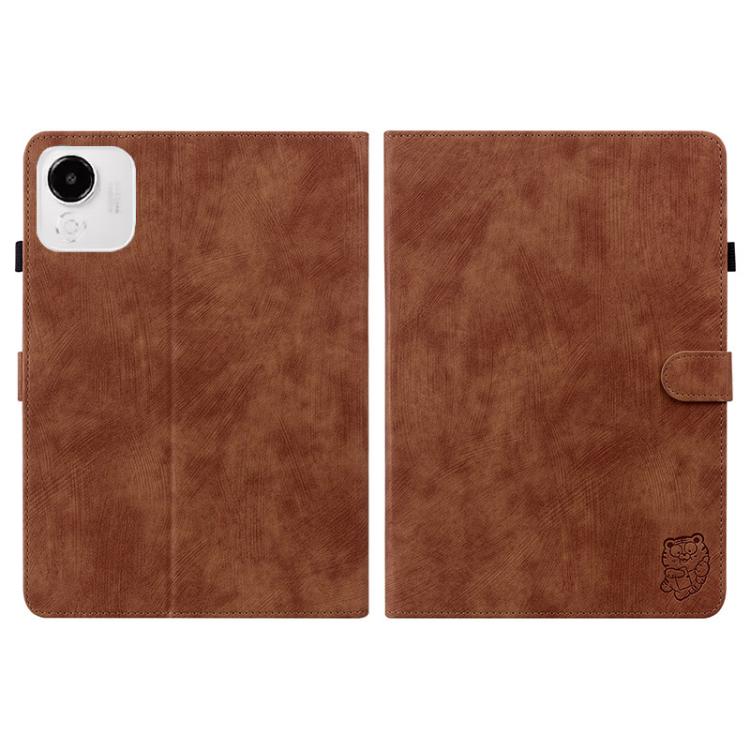 For Honor Pad X9a Embossed Tiger Pattern Leather Tablet Case