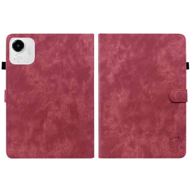 For Honor Pad X9a Embossed Tiger Pattern Leather Tablet Case