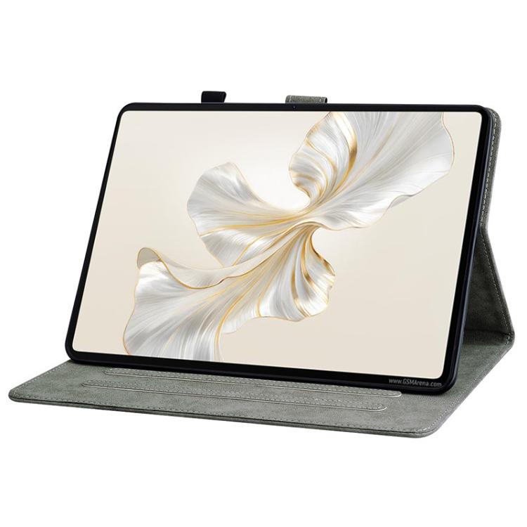 For Honor Pad X9a Embossed Tiger Pattern Leather Tablet Case