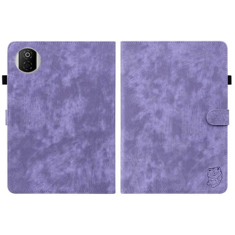 For Honor Pad X7 Embossed Tiger Pattern Leather Tablet Case