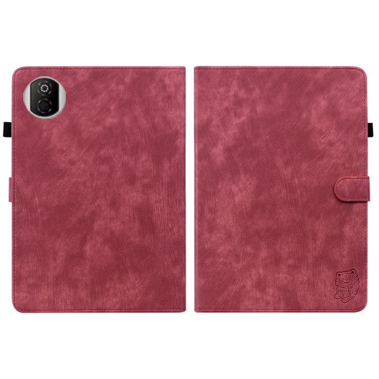 For Honor Pad X7 Embossed Tiger Pattern Leather Tablet Case
