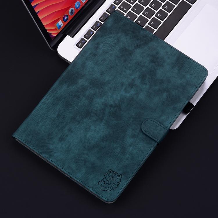 For Honor Pad X7 Embossed Tiger Pattern Leather Tablet Case