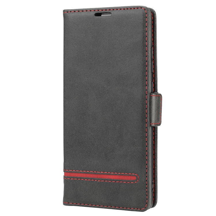 For Samsung Galaxy Note 20 Business Style Line Splicing Horizontal Flip TPU + PU Leather Case with Card Slots & Holder & Wallet