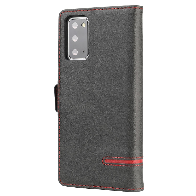 For Samsung Galaxy Note 20 Business Style Line Splicing Horizontal Flip TPU + PU Leather Case with Card Slots & Holder & Wallet