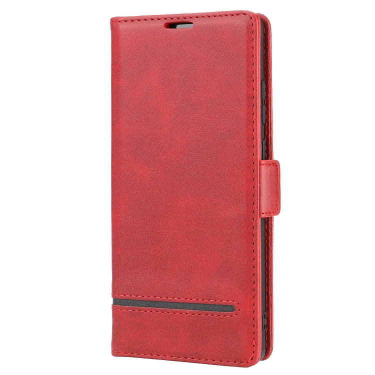 For Samsung Galaxy Note 20 Business Style Line Splicing Horizontal Flip TPU + PU Leather Case with Card Slots & Holder & Wallet