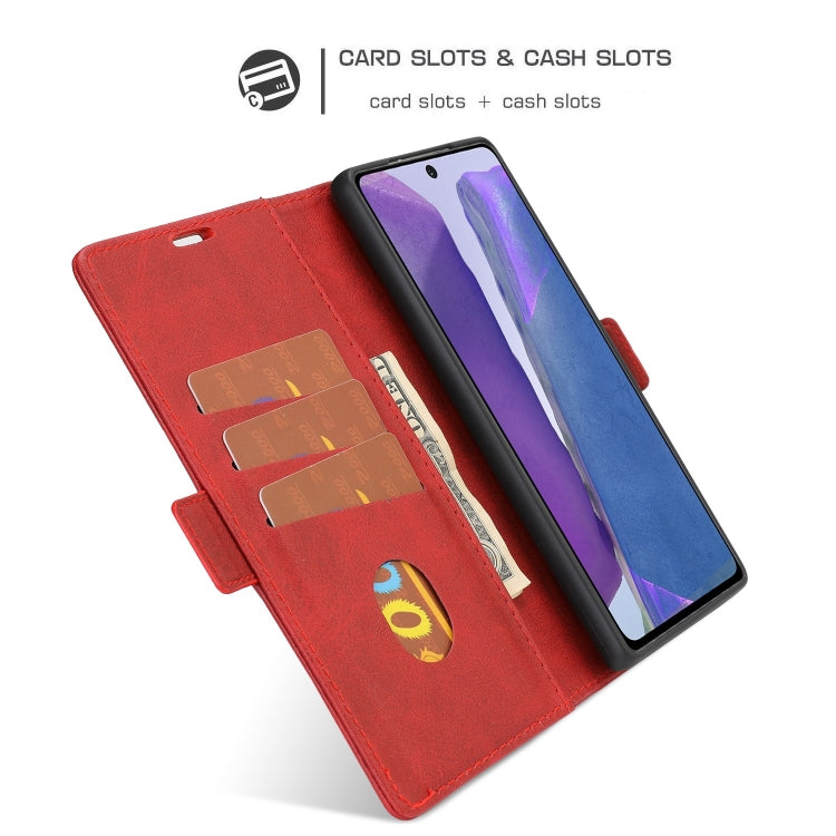 For Samsung Galaxy Note 20 Business Style Line Splicing Horizontal Flip TPU + PU Leather Case with Card Slots & Holder & Wallet