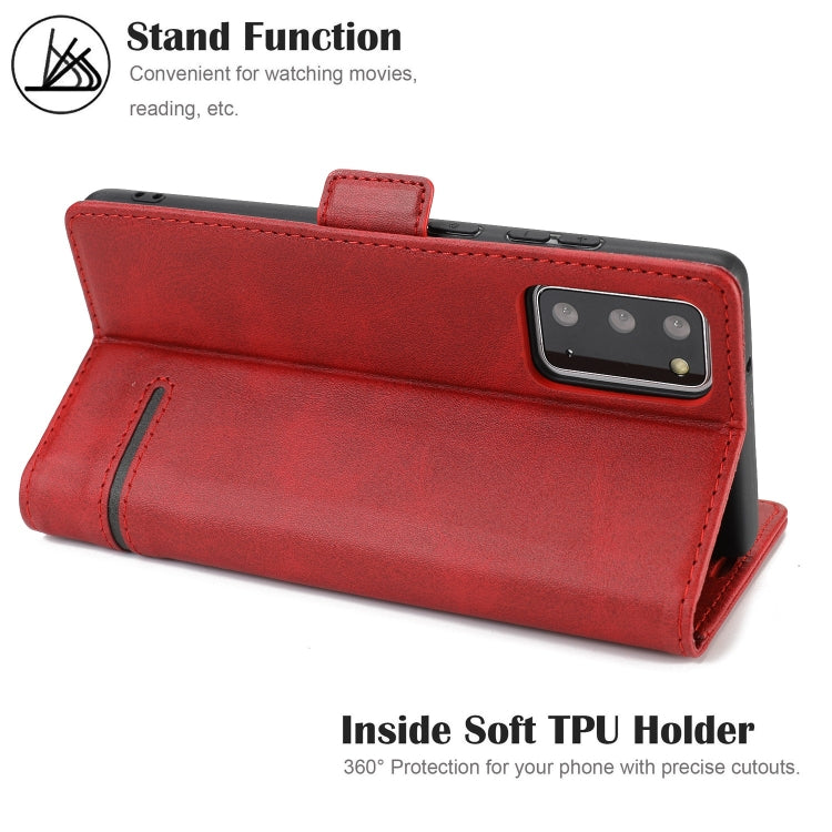 For Samsung Galaxy Note 20 Business Style Line Splicing Horizontal Flip TPU + PU Leather Case with Card Slots & Holder & Wallet