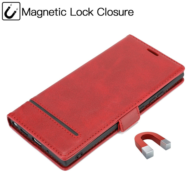 For Samsung Galaxy Note 20 Business Style Line Splicing Horizontal Flip TPU + PU Leather Case with Card Slots & Holder & Wallet